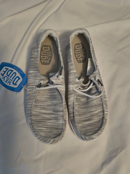 Hey Dude Shoes - Hey Dude Wendy Sox Glacier Grey Loafers
